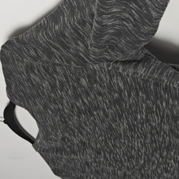 TALBOTS Heathered Grey Button Split Neck Three-Quarter Sleeve Size Medium - Picture 14 of 14